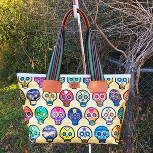 Consuela Sugar Skulls Shopper Zip Tote